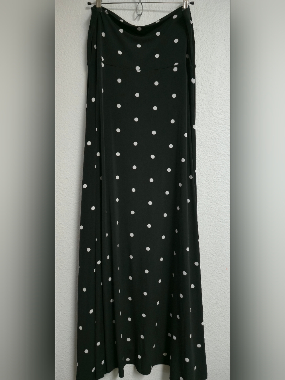 Lularoe Polka Dot Maxi Dress - Black with White Dots